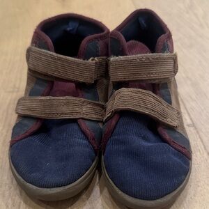 Carter's Navy and Brown Double Velcro Kids Sneakers